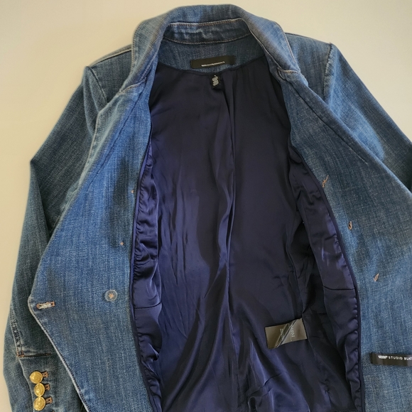 WHBM Denim Studio Blazer  Size 4 - Picture 8 of 13